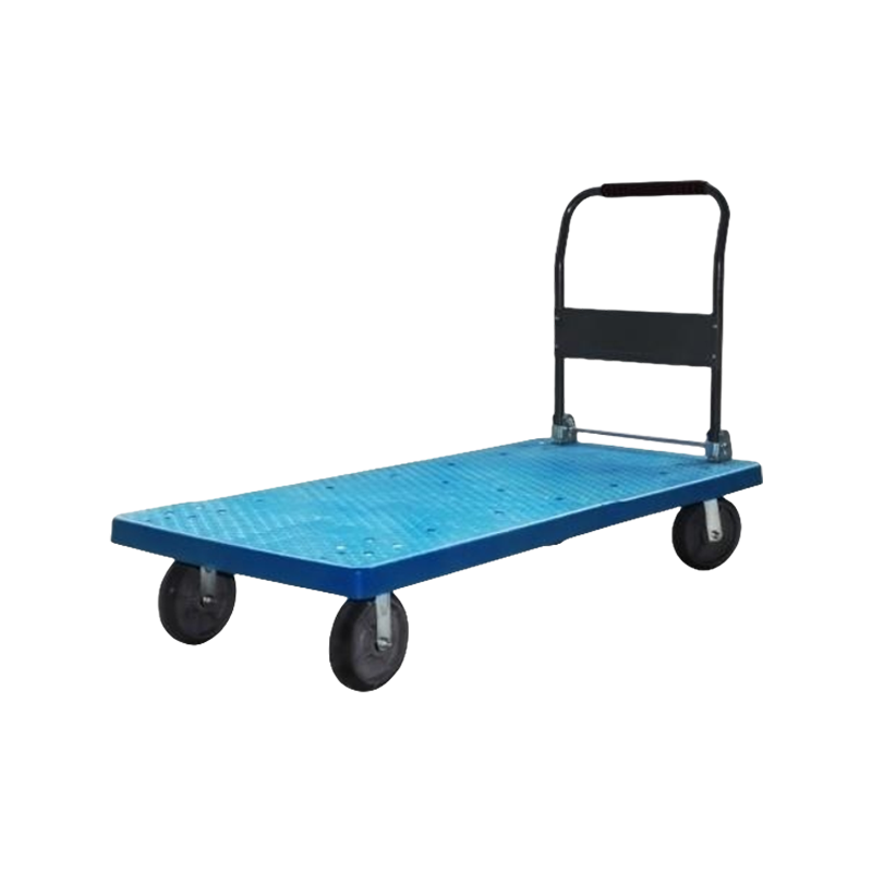 600kg Load Blue Platform Trolley With 360 Degree Rotating Wheels