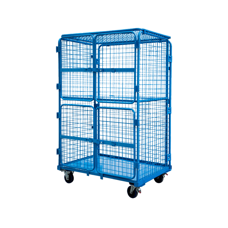 Heavy Duty 4 Sided Security Type Roll Cage Trolley With 4 Doors